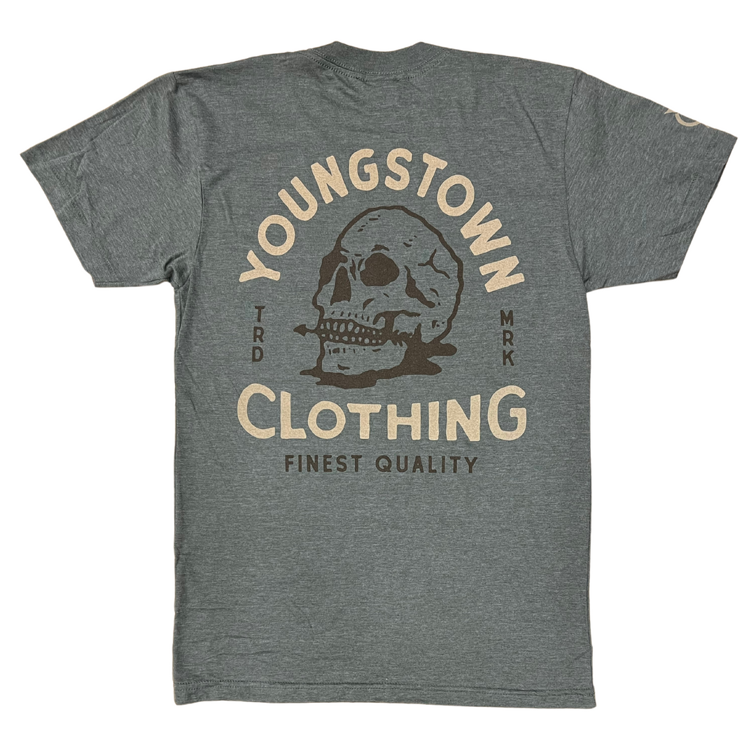 YCC Skull tee, view 2 by Youngstown Clothing Co.