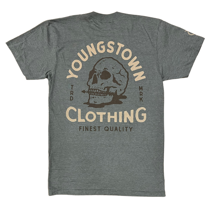 YCC Skull tee, view 2 by Youngstown Clothing Co.