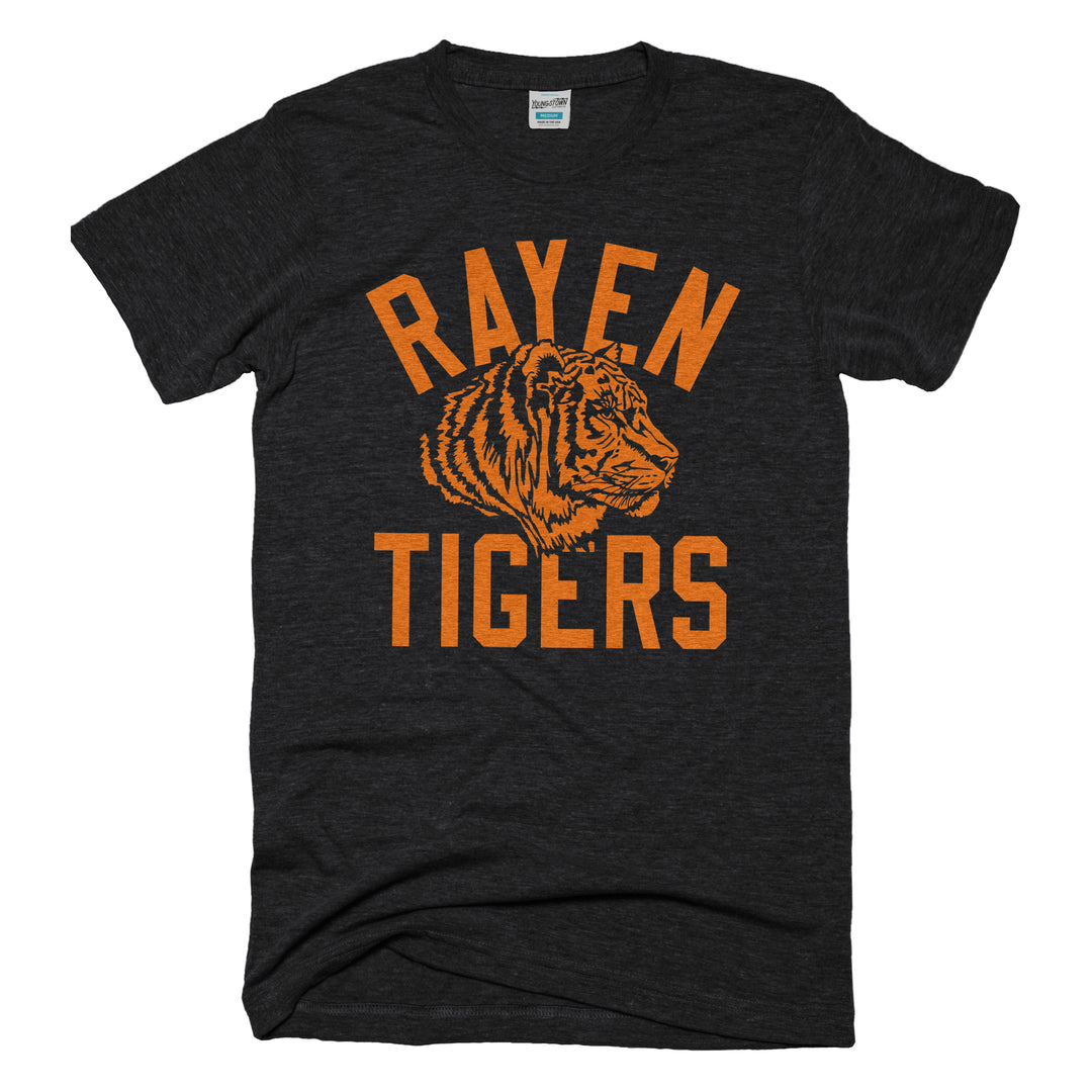 Rayen Tigers tee in Heather Black by Youngstown Clothing Co.